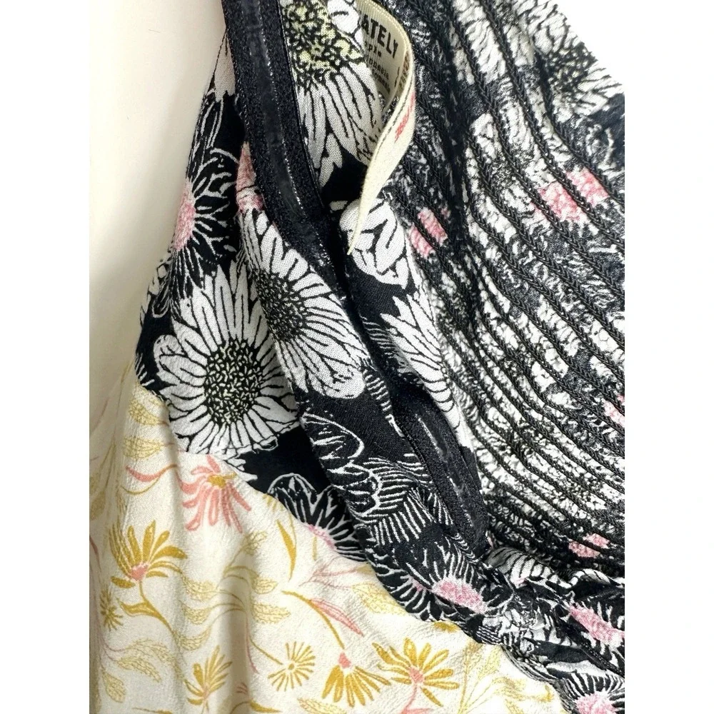 Intimately Free People Floral Summer Scarf Bandeau Top Small Mixed Print Smocked